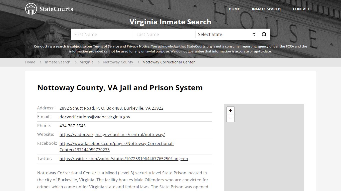 Nottoway County, VA Jail and Prison System - State Courts