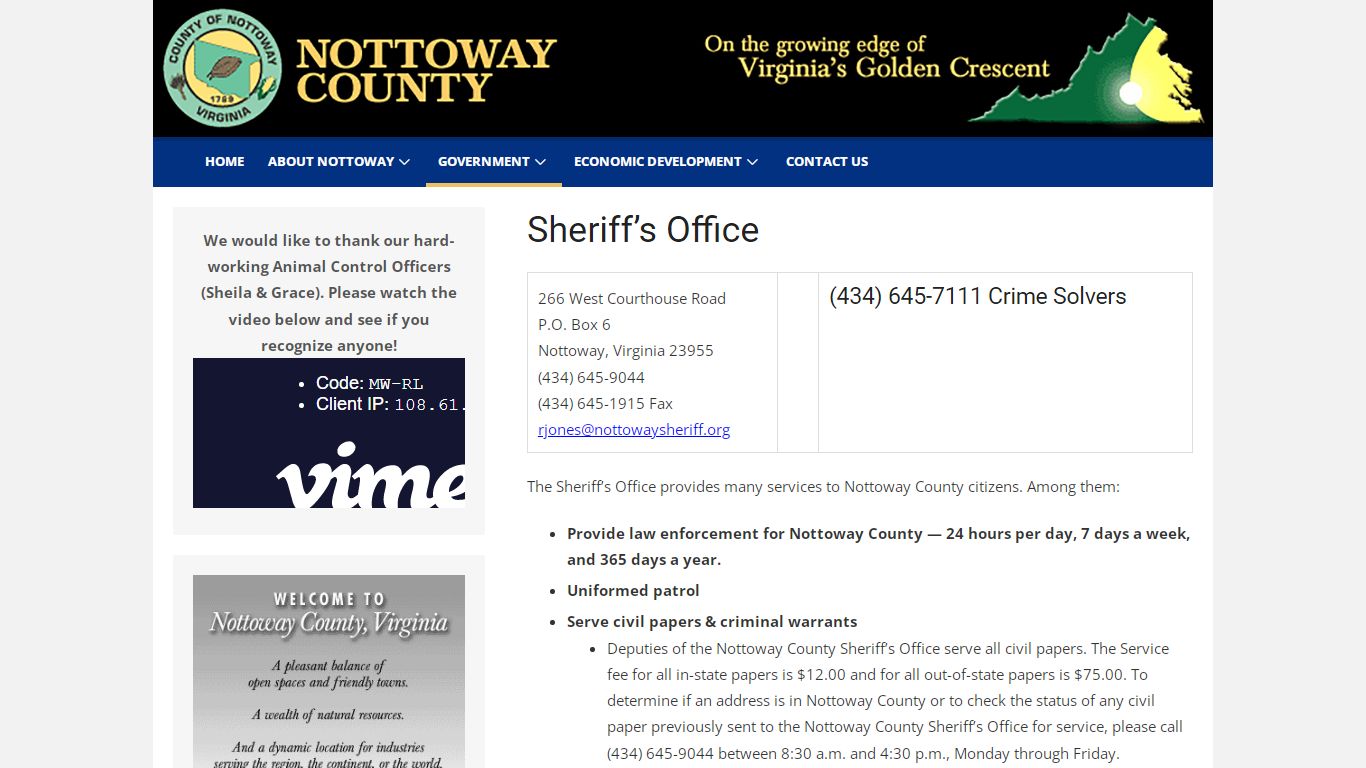 Sheriff’s Office - Nottoway County